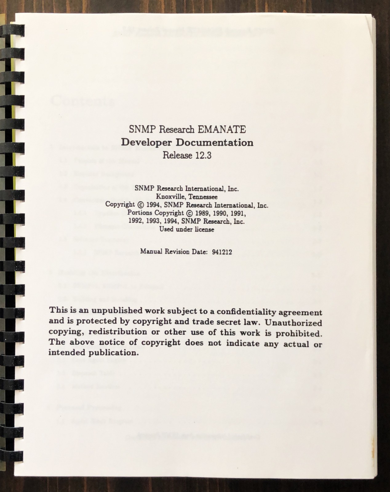 SNMP Research International - Emanate Developer Documentation Release 12.3