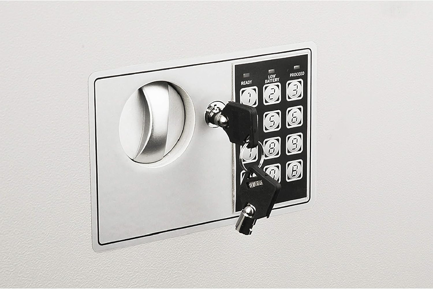 In-Wall Safe with Electronic Keypad and 2 Manual Override Keys - Protect Money,
