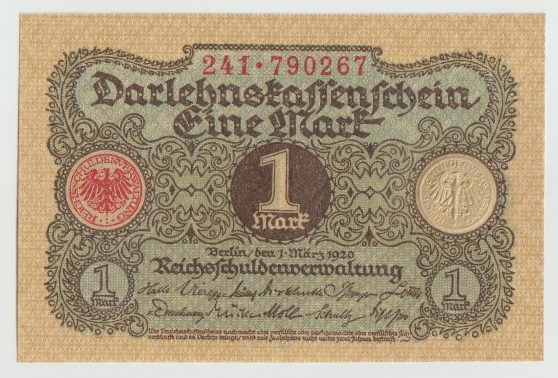 Germany 1 Mark BANKNOTES, year 1920