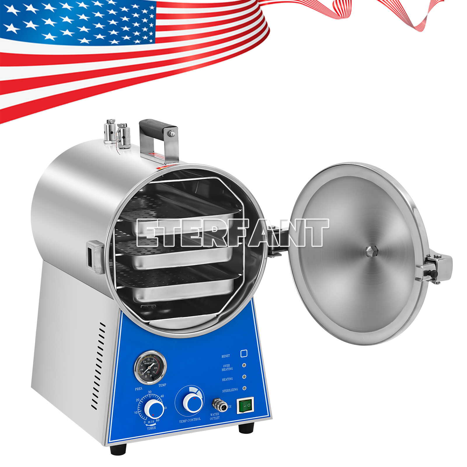 Tabletop Medical Steam Sterilizer Dental Autoclave Sterilizer 24L TM-T24J