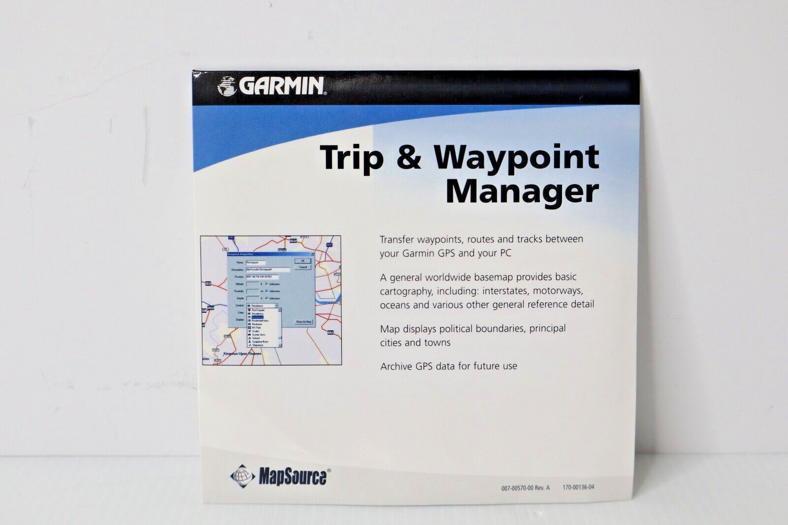 Garmin MapSource Trip & Waypoint Manager with USB Cable 007-00570-00