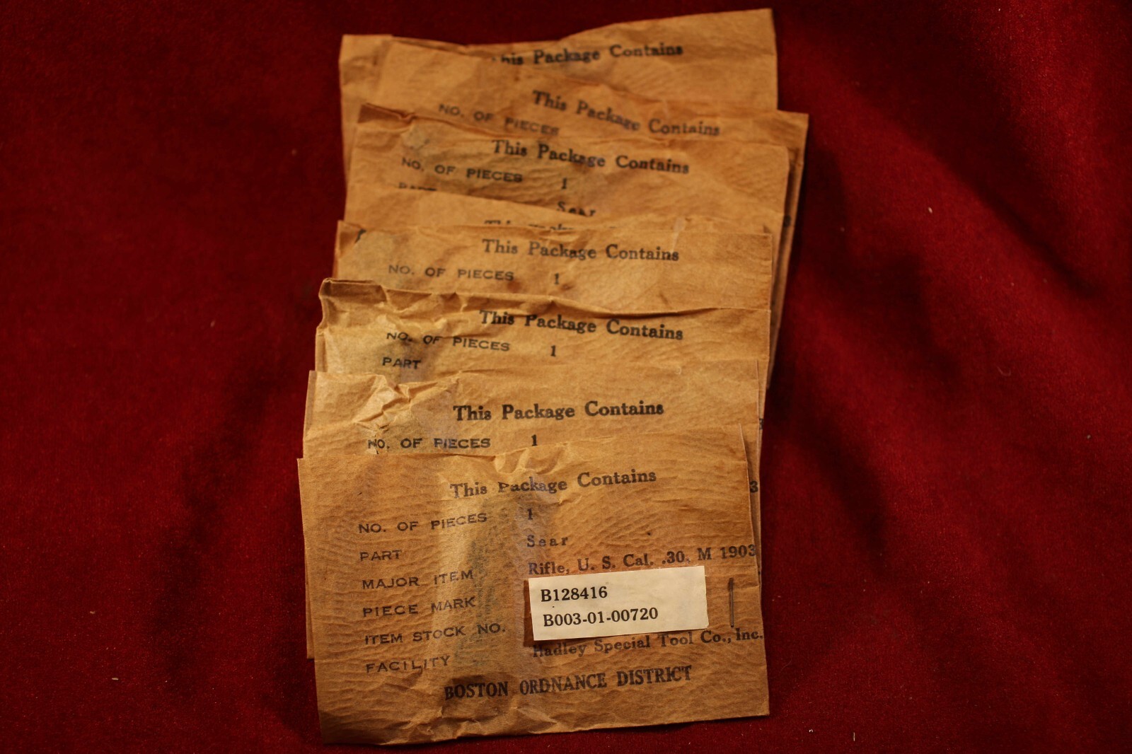 US WW2 M1903 M1903a3 Sear NOS in Sealed Package