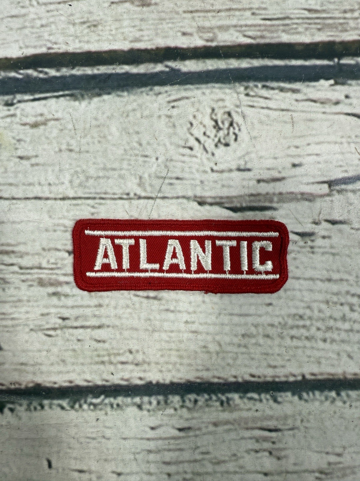 VTG Atlantic Motor Oil Service Station Employee Shirt Jacket Hat Patch Emblem