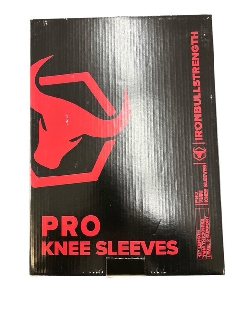 Iron Bull  Knee Sleeves Powerlifting Compression Support Level 2 Support - 2XL