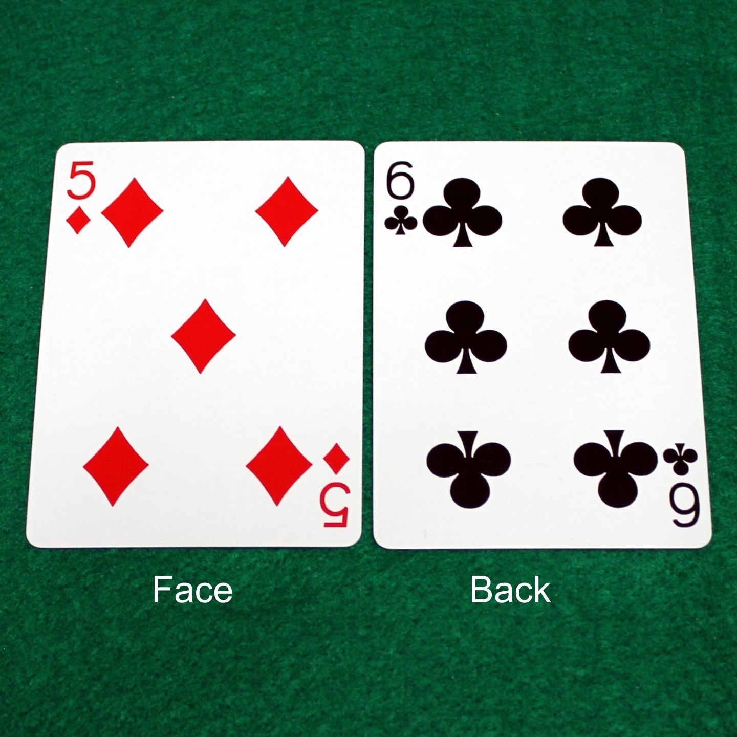 5 of Diamonds / 6 of Clubs - Double Face, Bicycle Printed Gaff Card