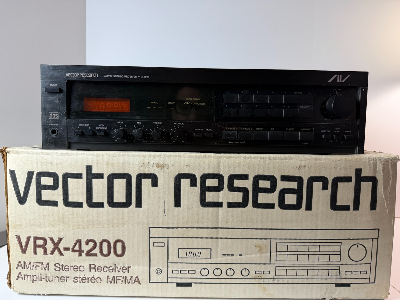 Vintage Vector Research VRX-4200 AM/FM Stereo Receiver w/ box - working