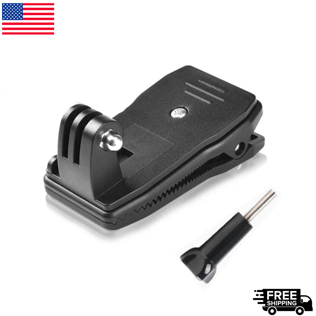 360 Rotary Backpack Hat Mounts Clip Fast Clamp Mount for GoPro Hero 2 3 3+ 4