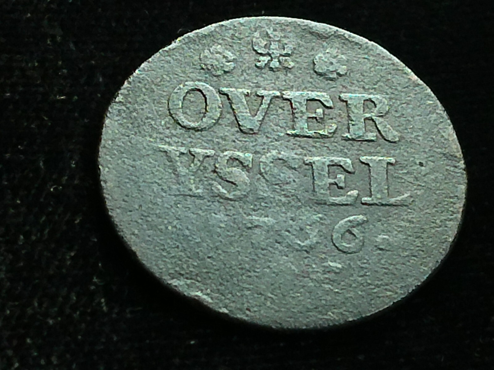 Excavated 1766 Colonial Copper Duit - Netherlands, Overijssel