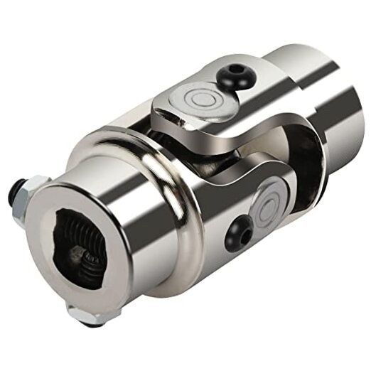 3/4 Round to 3/4" DD Steering joints Single U-Joint Shaft 83mm Chrome
