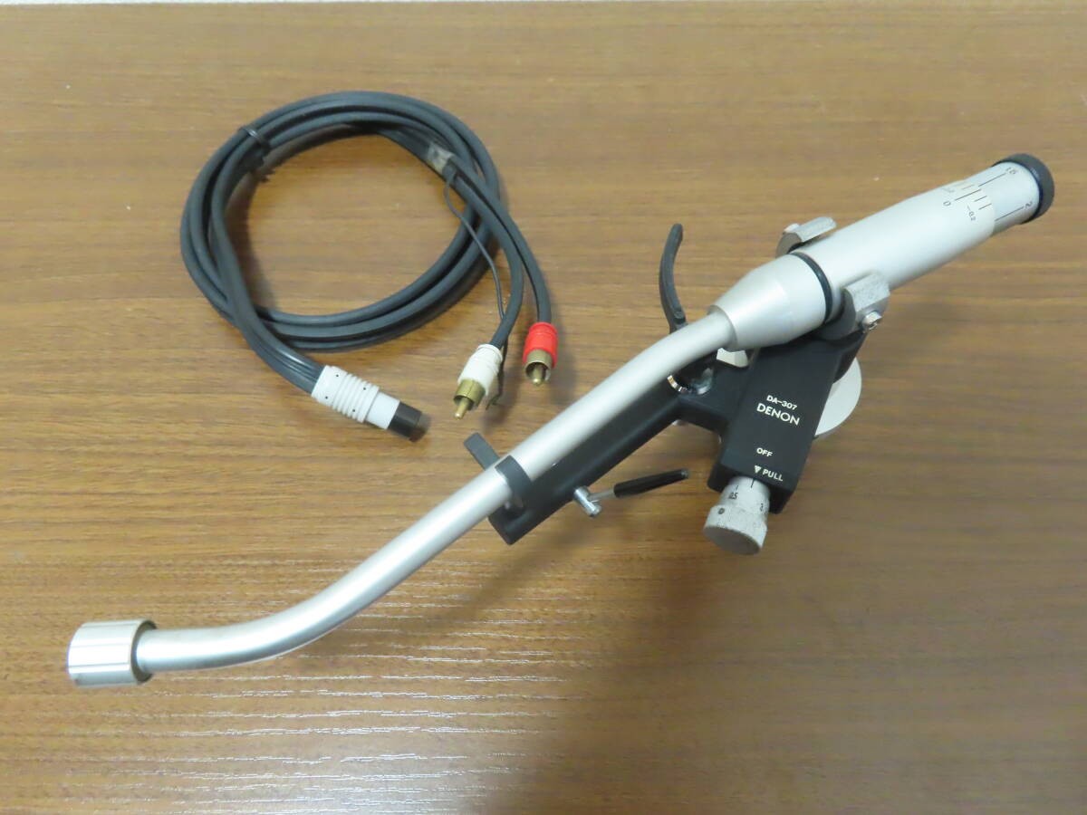 Denon DA-307 Dynamic Damping Tonearm 5 Pin Phono Cable Tested Working Japan