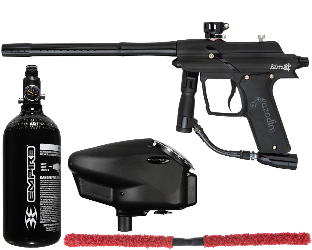 NEW Azodin Blitz 4 Core Paintball Gun Package Kit - Dust Black