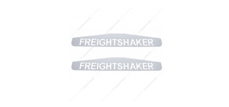 4" X 24" CHROME FREIGHTSHAKER BOTTOM MUD FLAP PLATE - WELDED STUD (CARD OF 2)