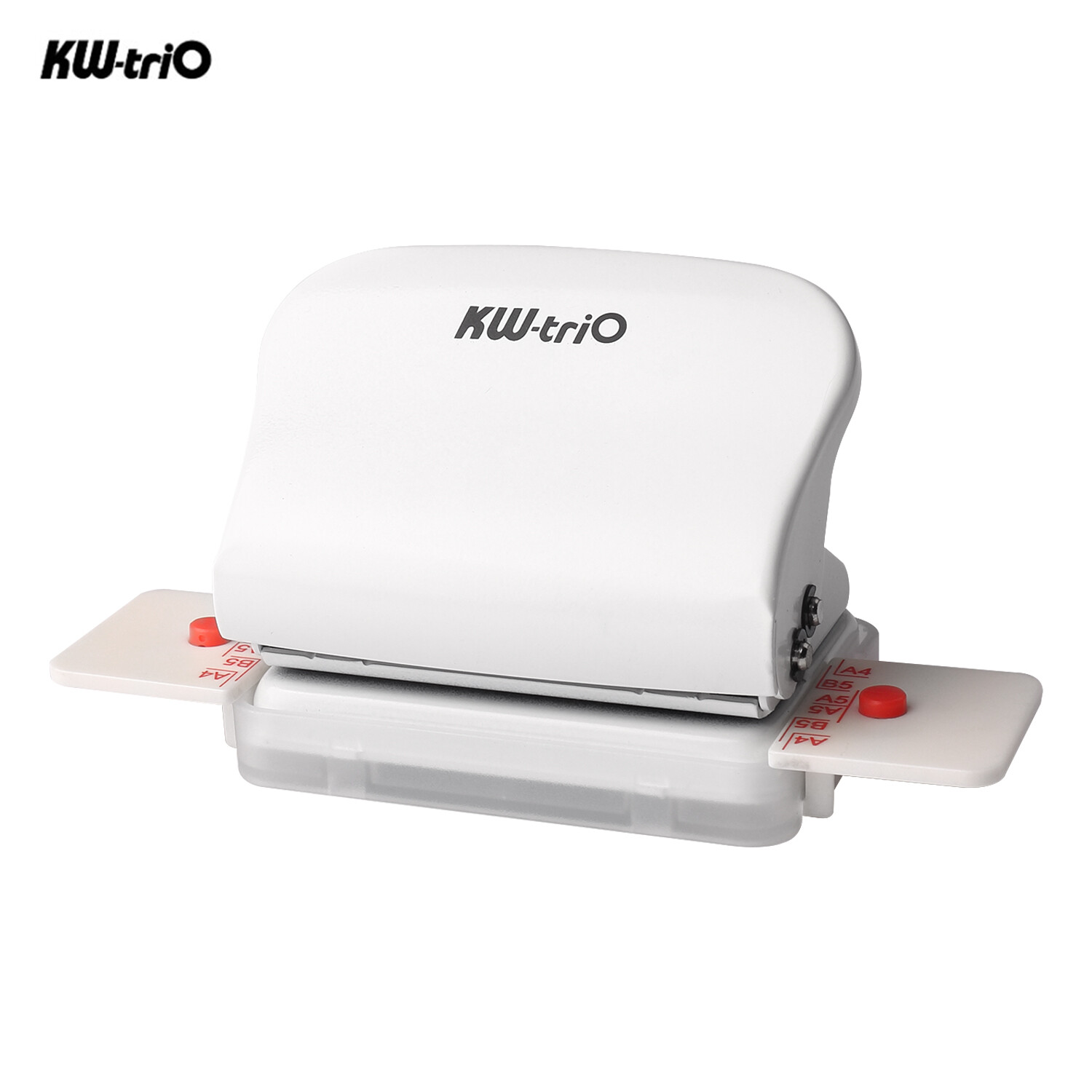 KW-trio Paper Punch Scrapbook f/Binding 20/26/30-Hole Loose-Leaf Notebooks White