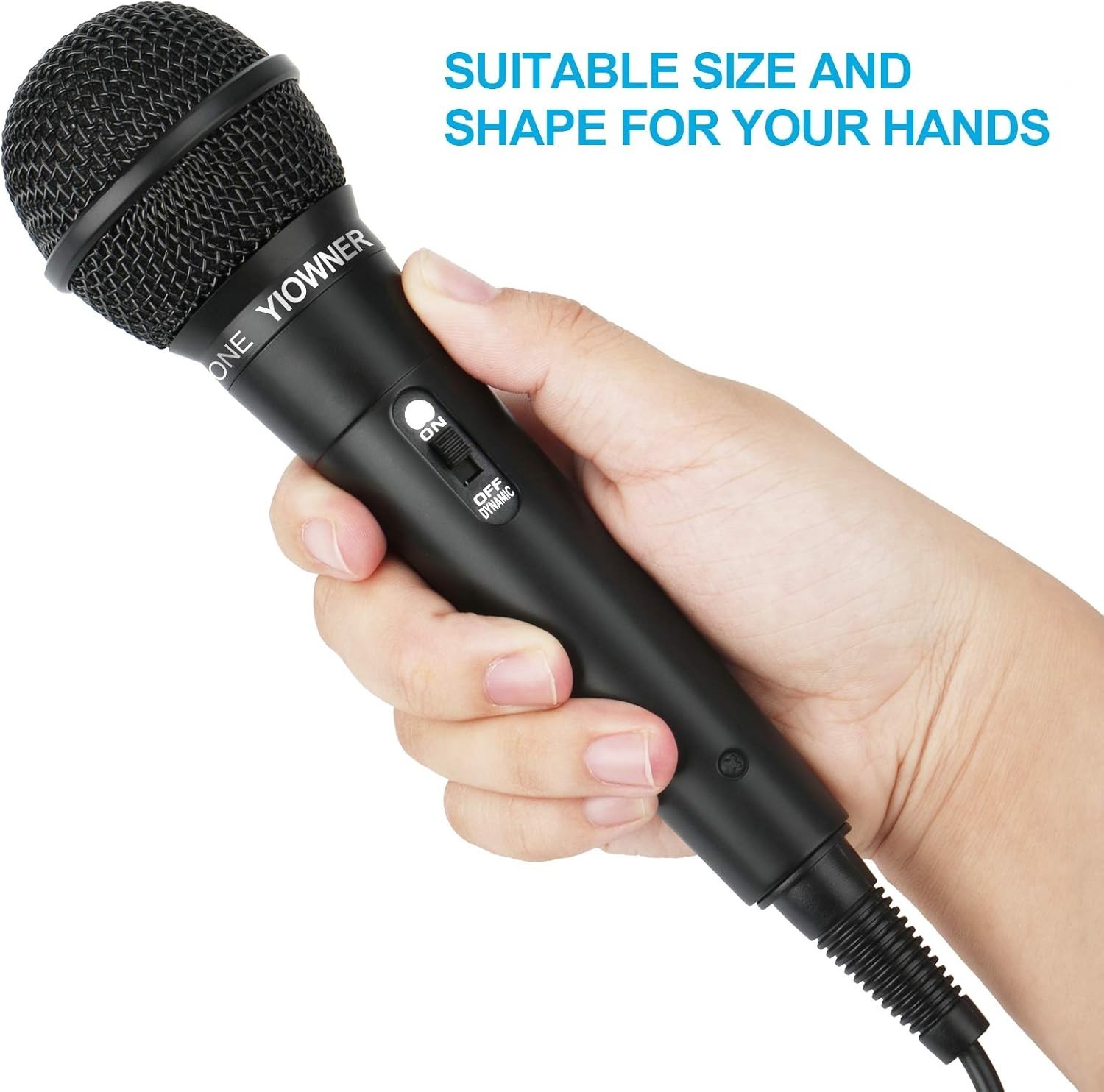 Wired Handheld Karaoke Microphone Dynamic Mic with 2.5m Cable