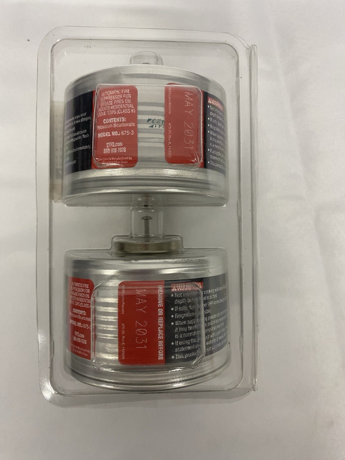 Rangehood Fire Suppressor (1 Pair) Expires August 2030 - May 2031
