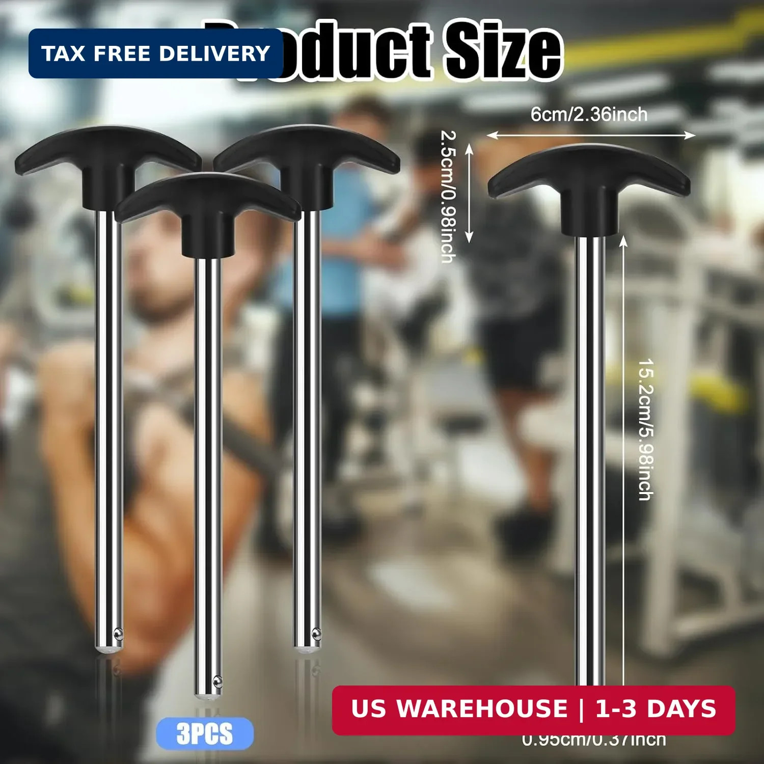 3pcs Weight Stack Pin, Gym Pins for Weight Stack,Weight Lifting Pins for Univers