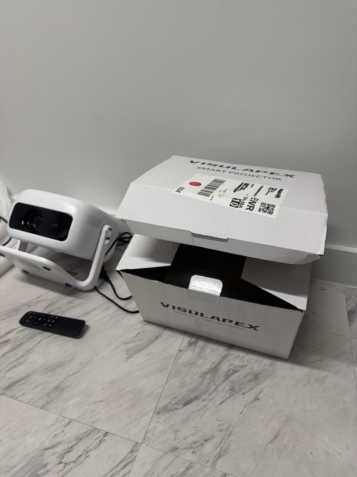 VisualApex E60HS Smart Projector HDMI White Desktop with Remote