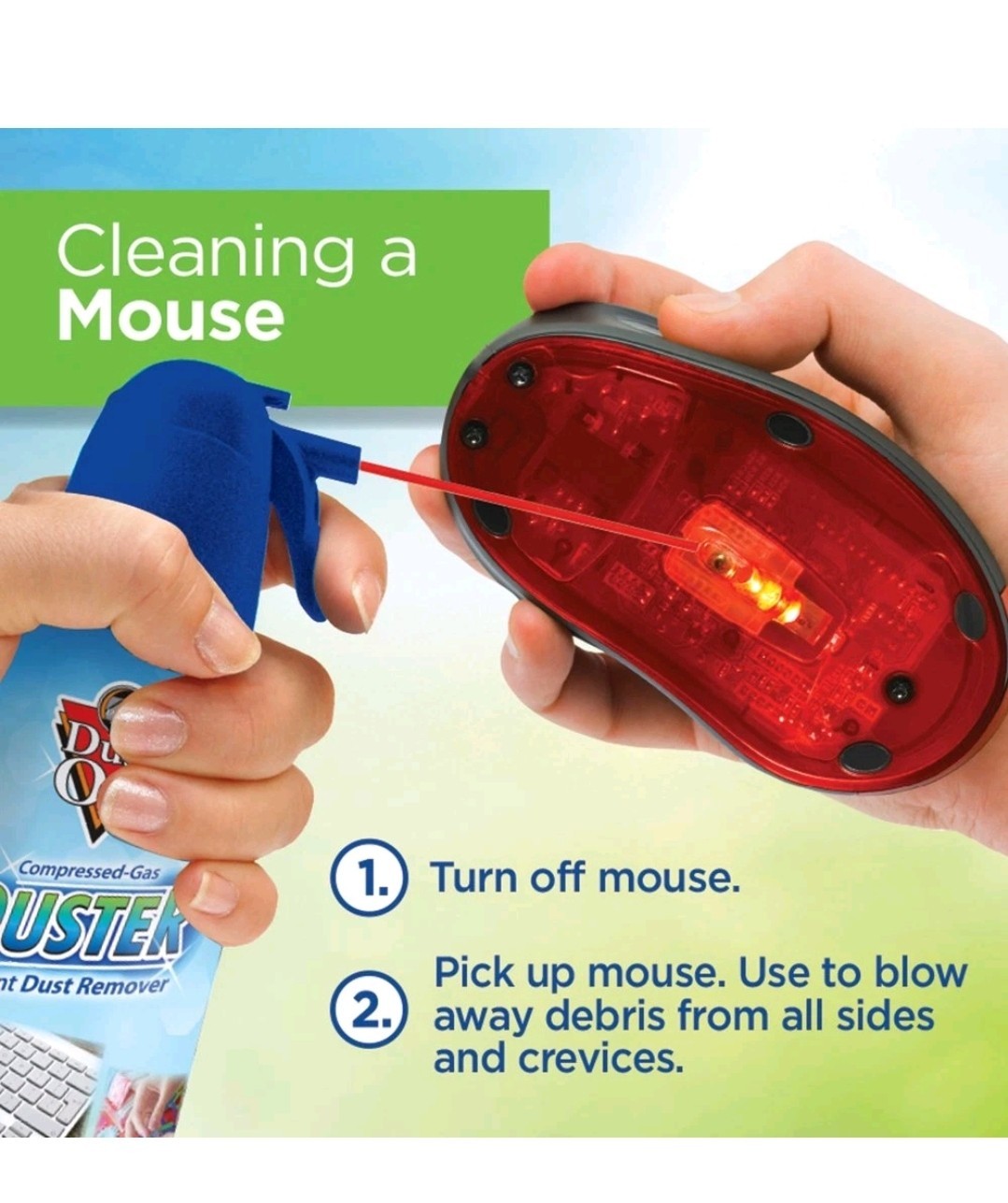 PE Dust-Off® Compressed Gas Duster (2 Pack) 12 OZ each