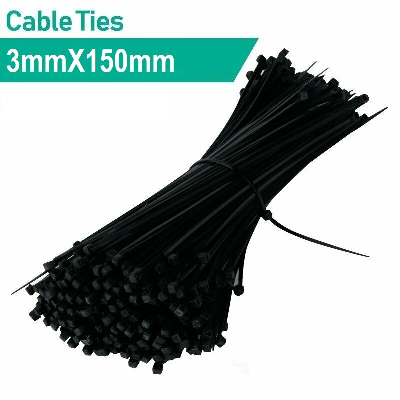 Self Locking Cable Tie 3mmX150mm, Nylo, Black