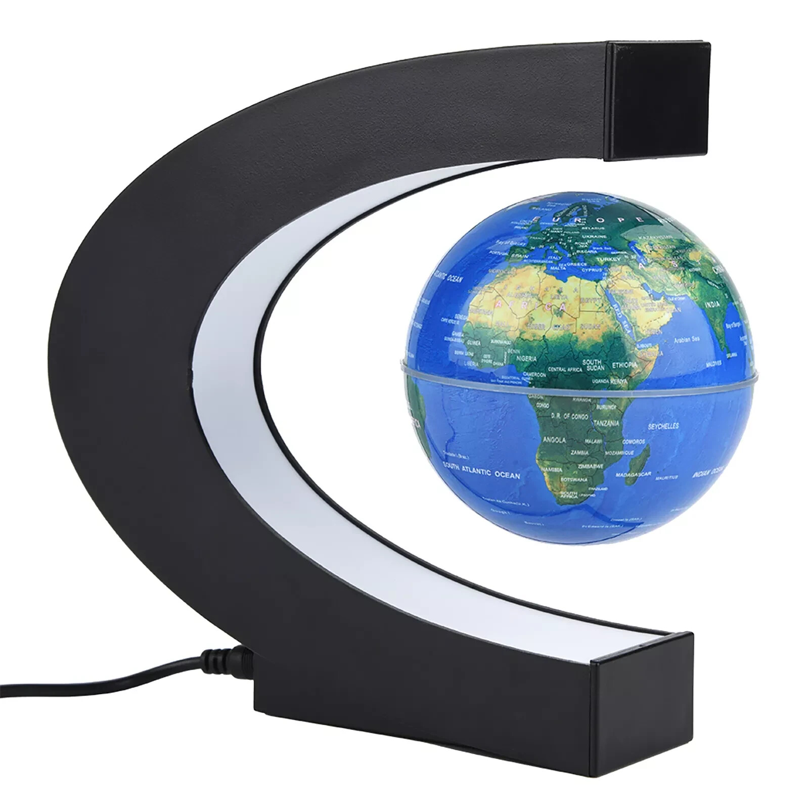 Floating World Map Magnetic Levitation Globe LED Night Light Rotation Globe Gift