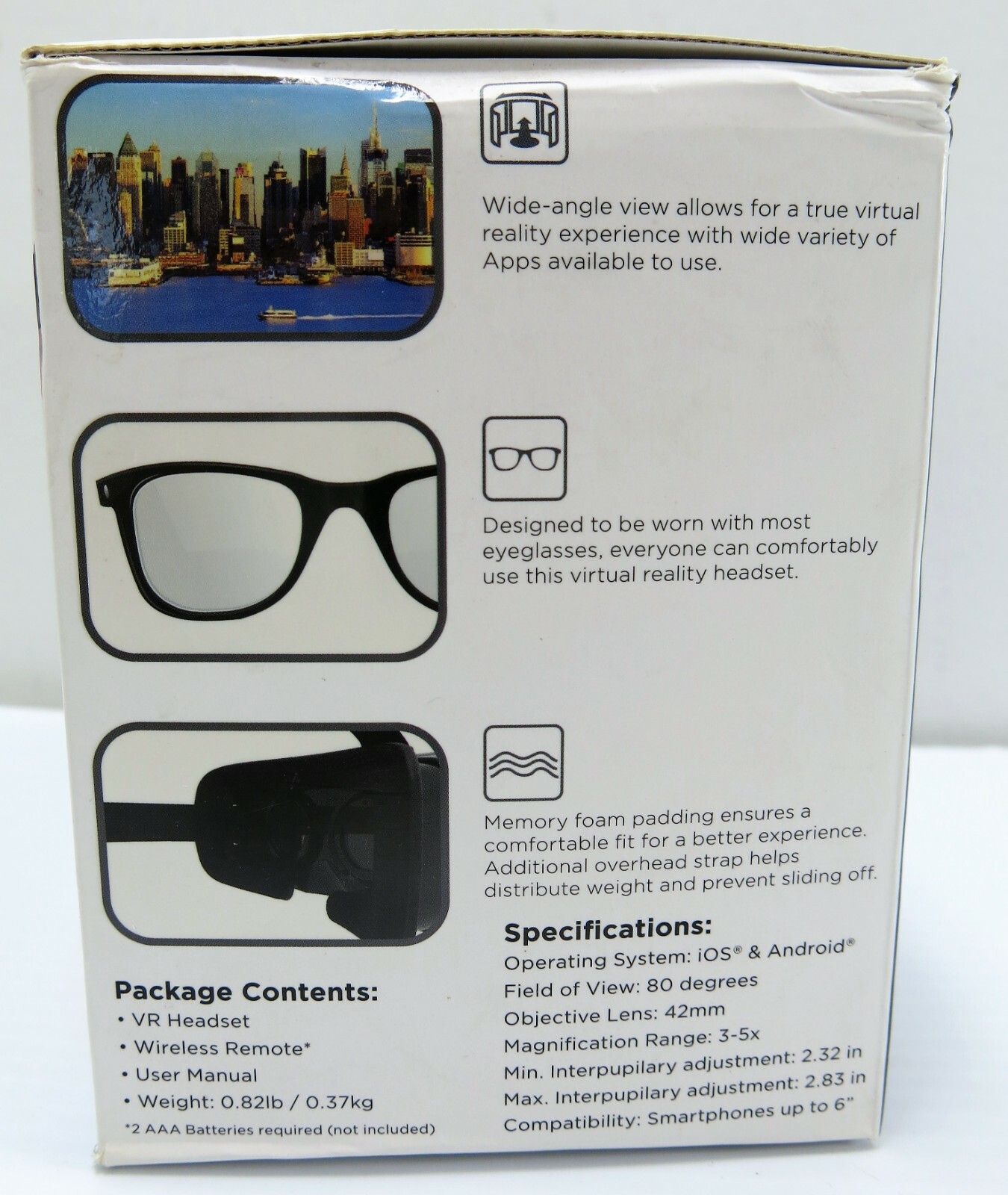 Cynoculars 3D Virtual Reality Headset Wireless Gaming Remote Compatible