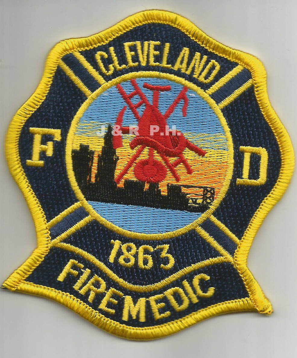 Cleveland - Fire Medic - 1863, Ohio  (3.5" x 4" size)  fire patch