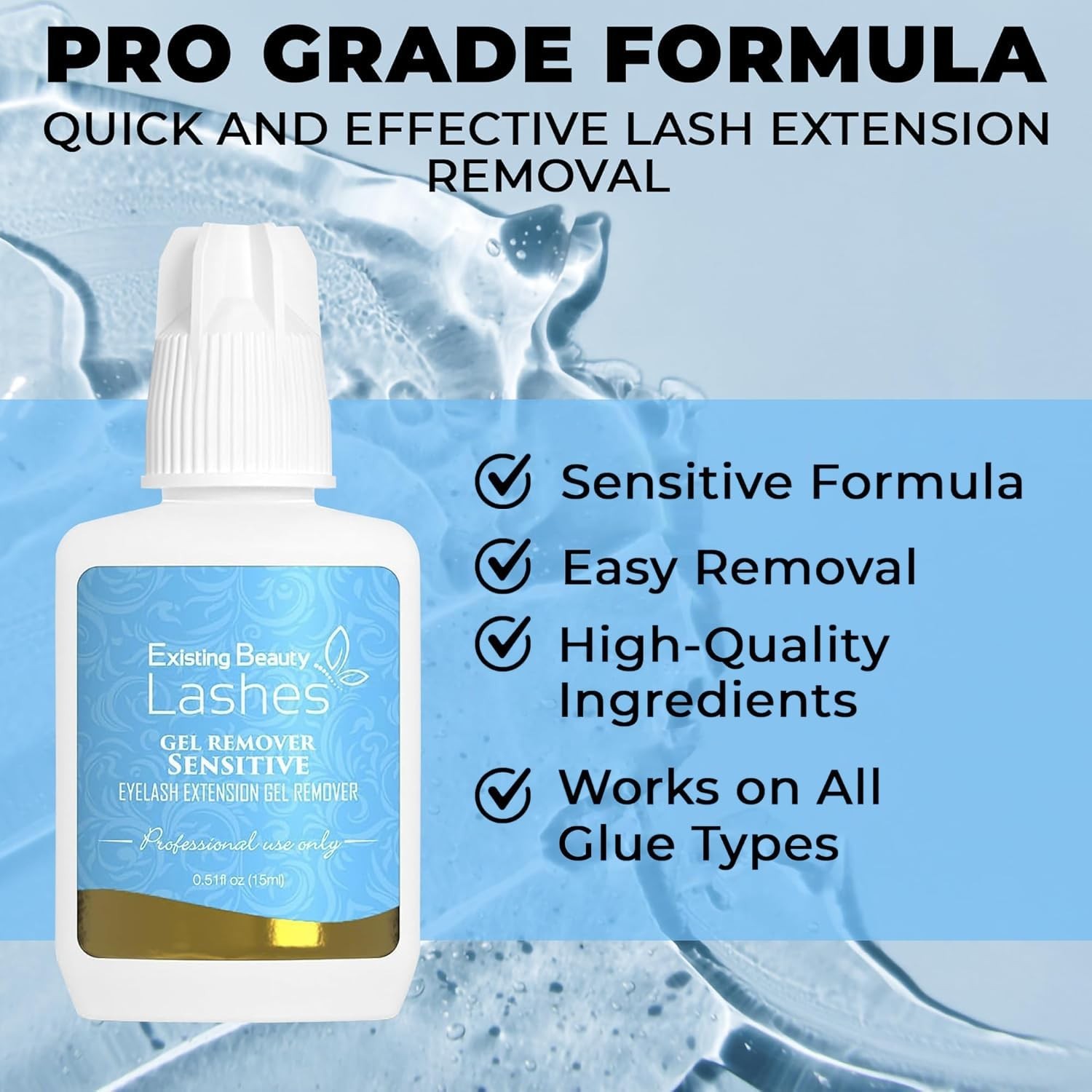 Sensitive Lash Remover for Lash Extensions - GBL Free Eyelash Extension Remover