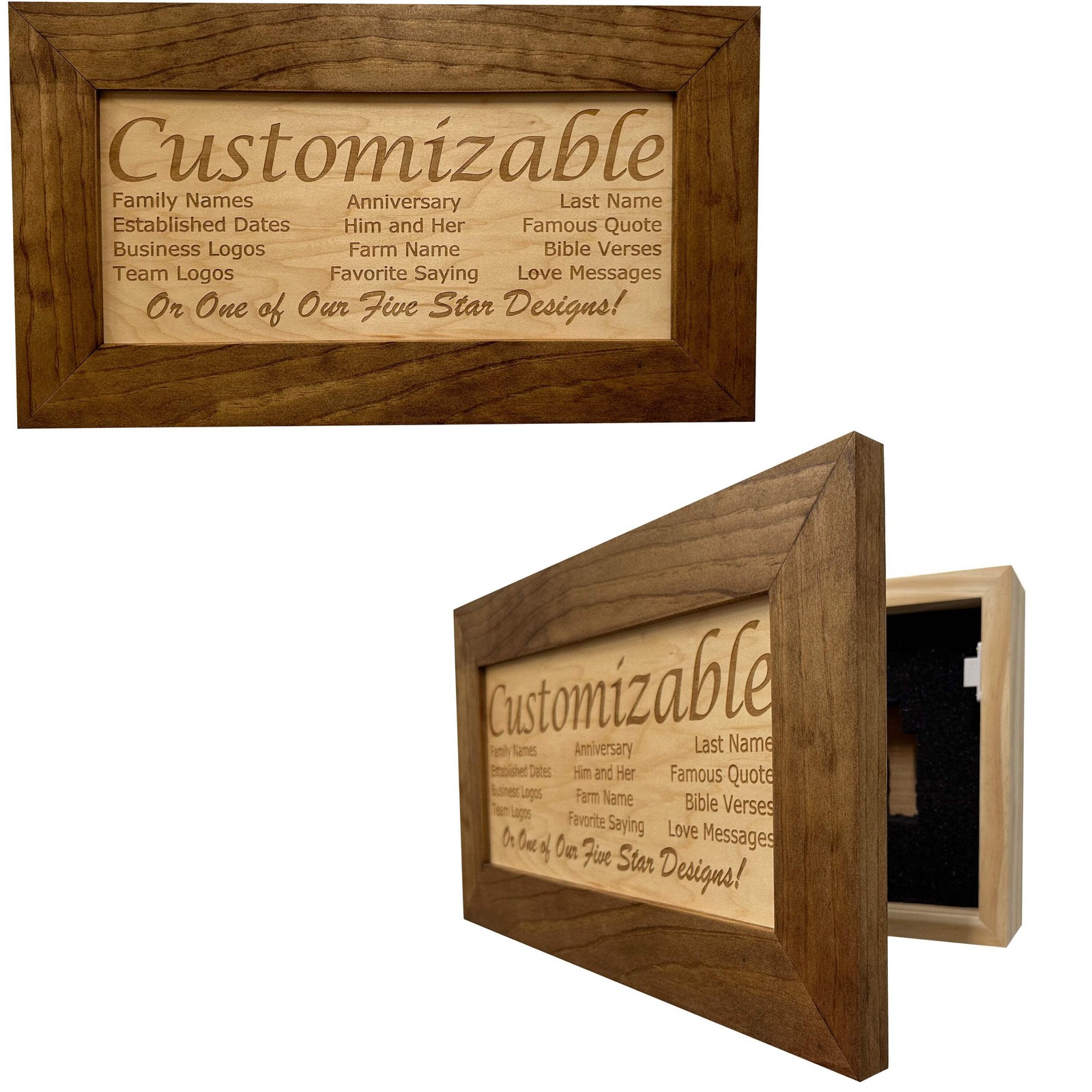 Bellewood Designs Hidden Gun Storage, Concealed Storage, Customizable Concealed