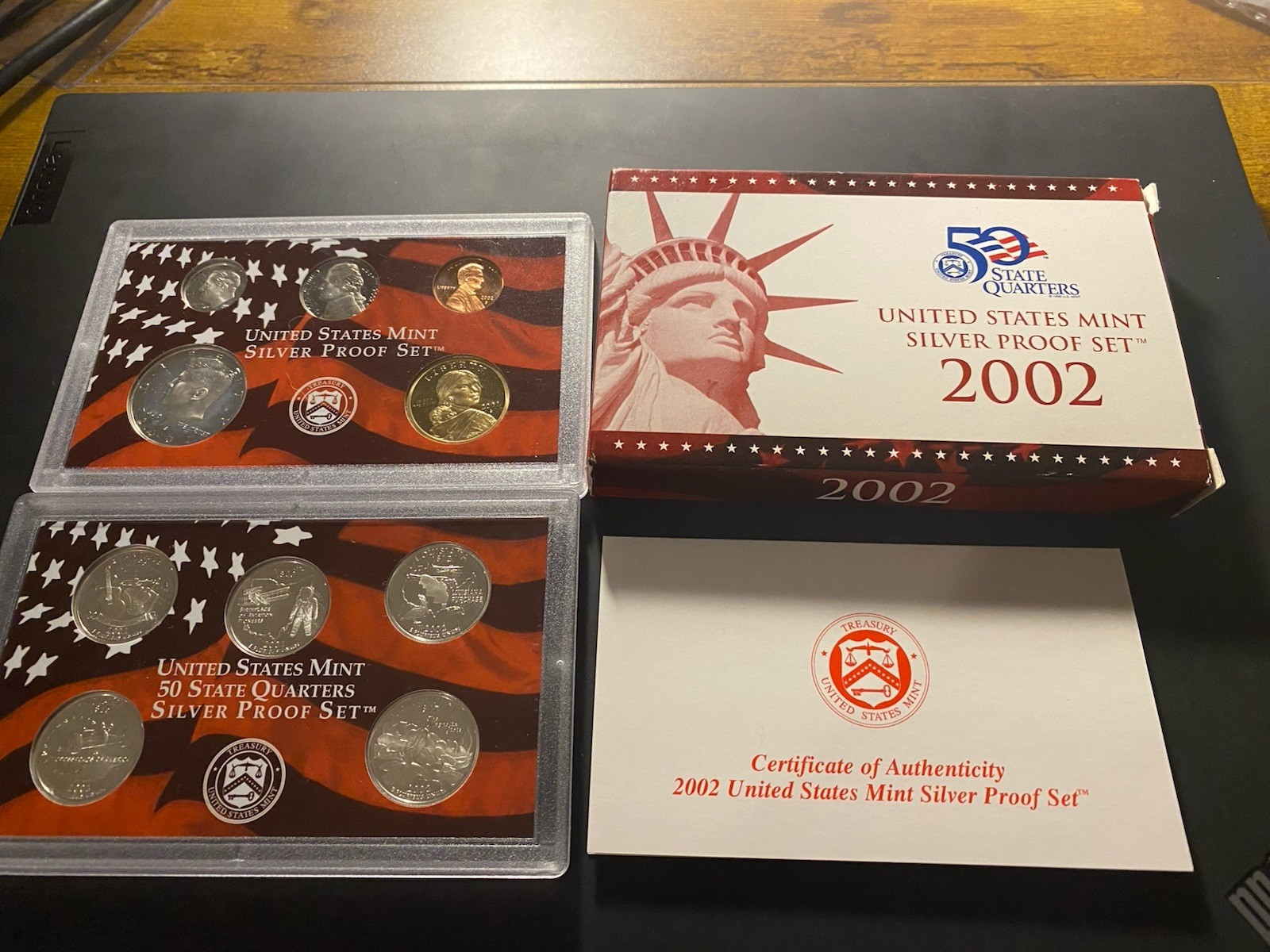 2002-S Complete SILVER Proof Set w Box and COA