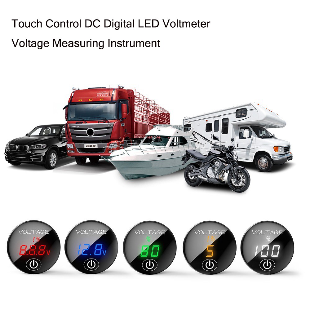 5-48V Touch Control LED Digital Voltmeter Voltage Meter Voltage Measuring Gauge
