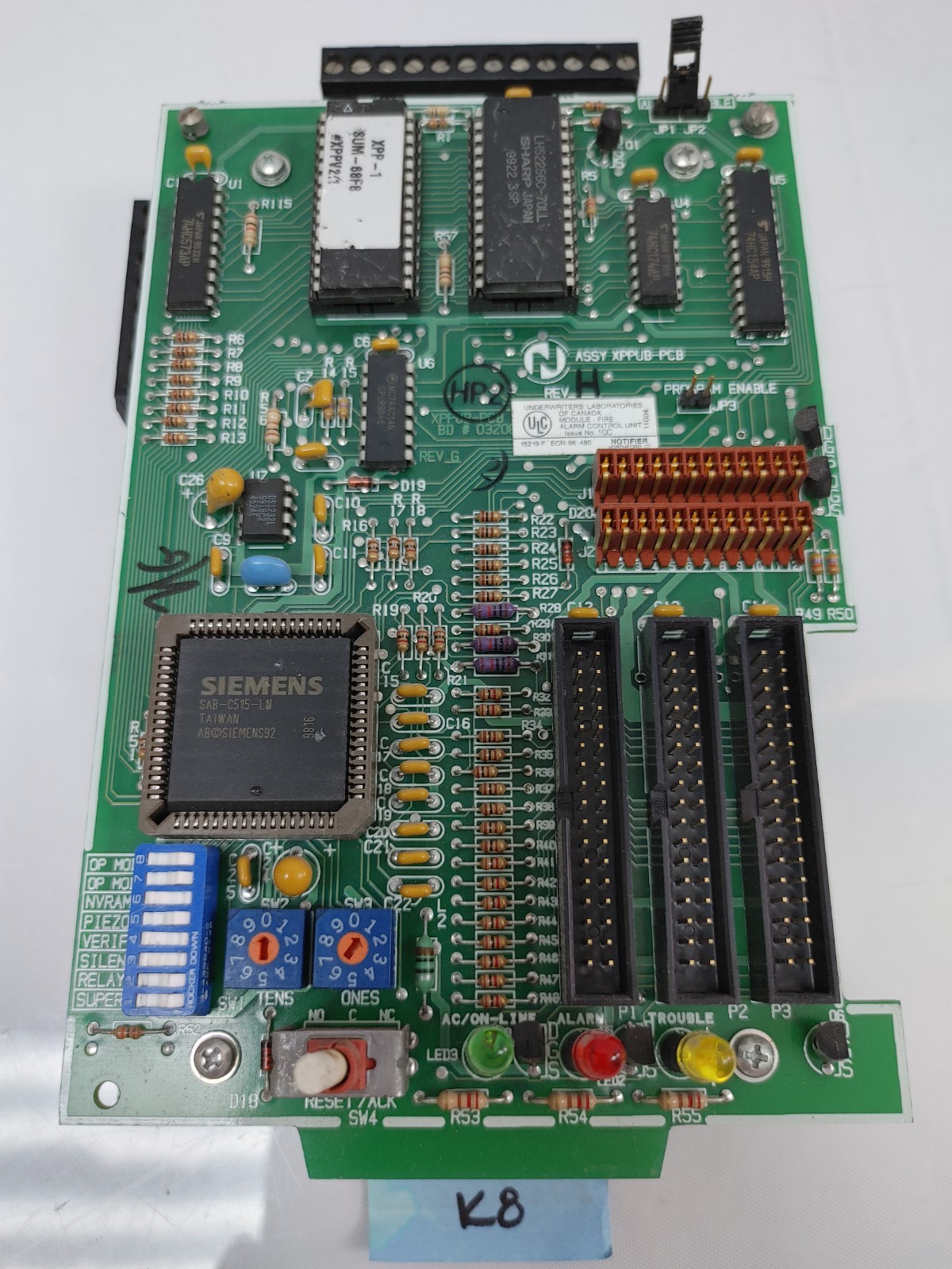 Notifier XPPUB-PCB REV H Fire Alarm Power Supply