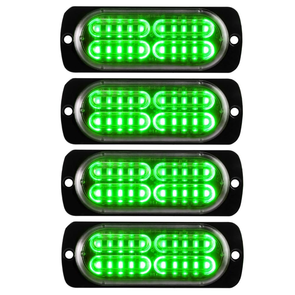 Teguangmei 4PCS Strobe Lights for Truck 1224V 20 LED Slim Surface Mount Emerg...