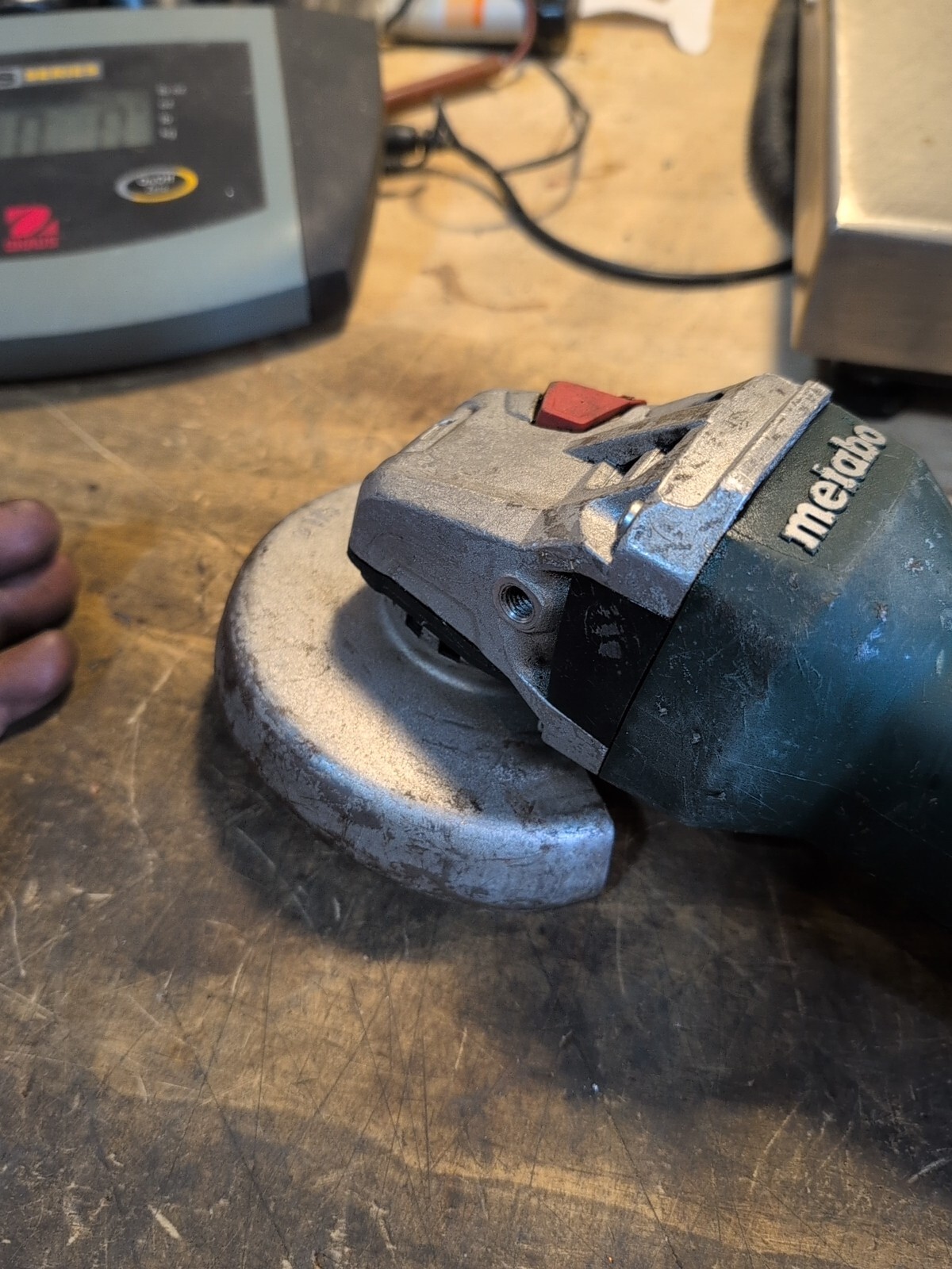 Metabo WP 8-115 QuickProtect 4 1/2" Non-Locking Paddle Switch Angle Grinder