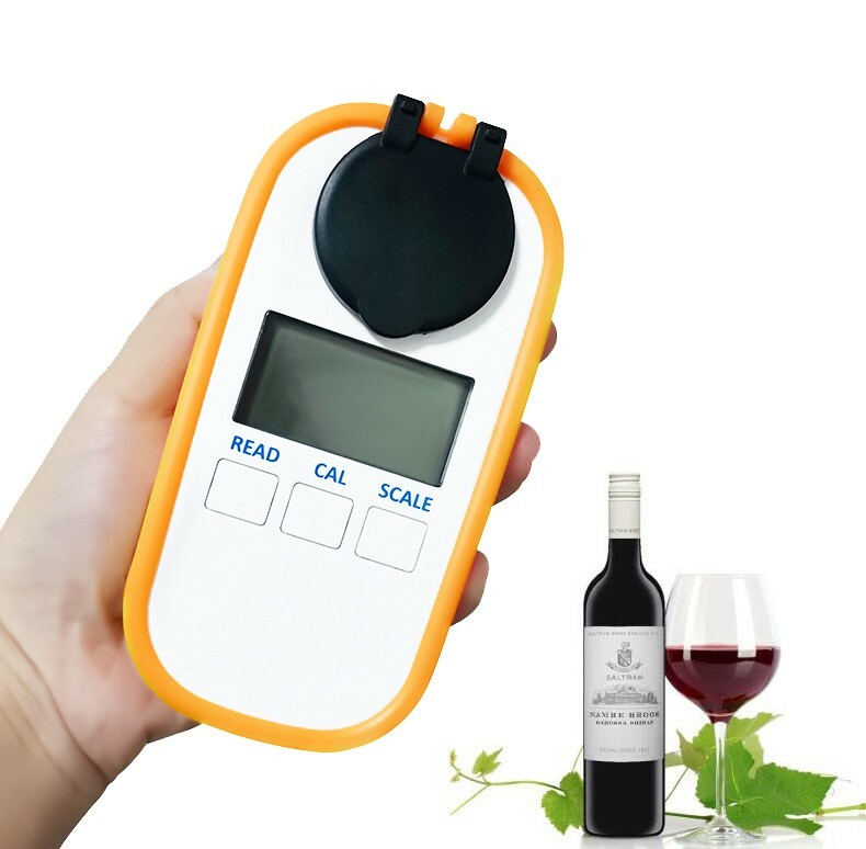 Portable Alcohol Refractometer Digital Display Magnetic Wine Refractometer