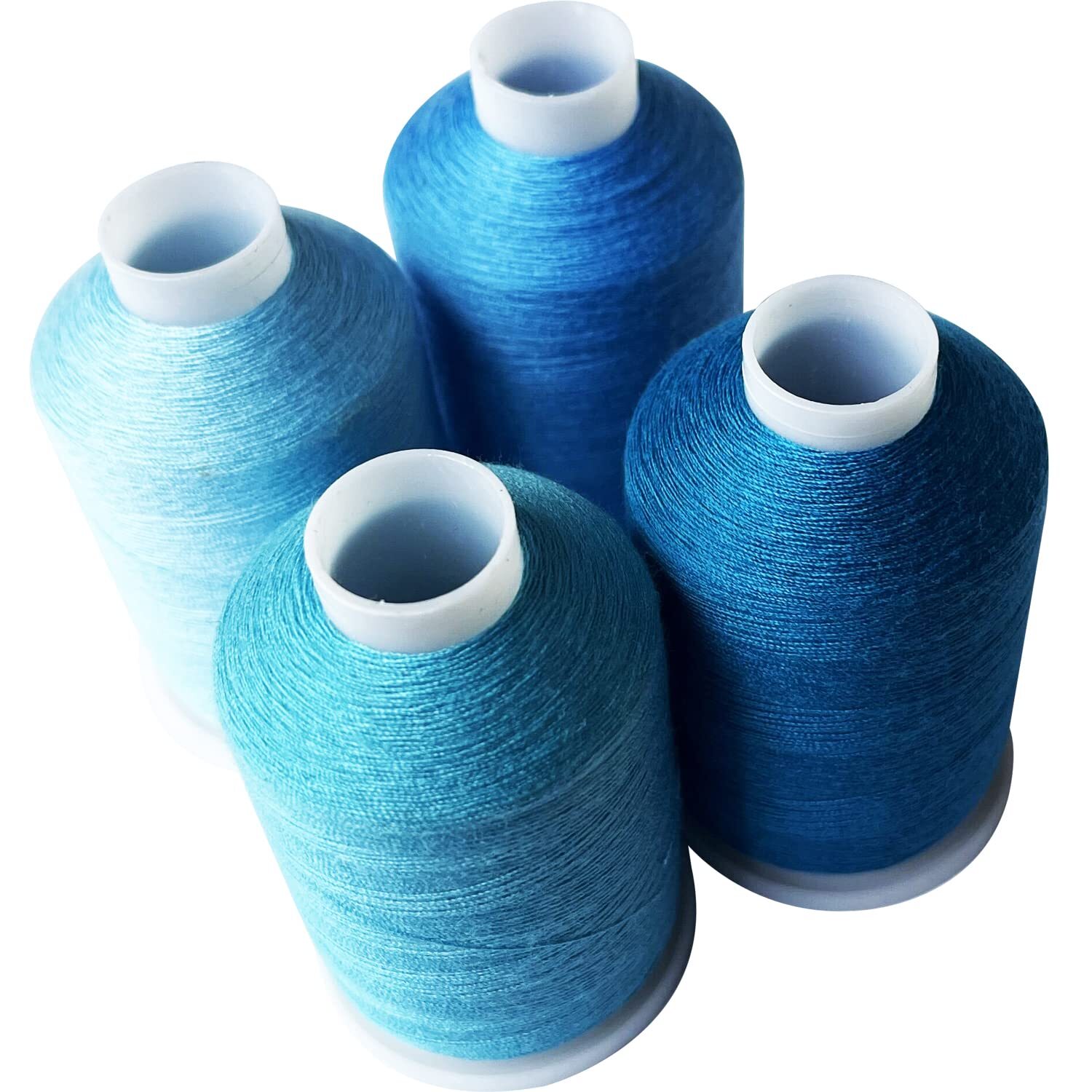 Navy Blue Sewing Thread Set 4 Spools 40S/2 Polyester Total 4000YD for DIY