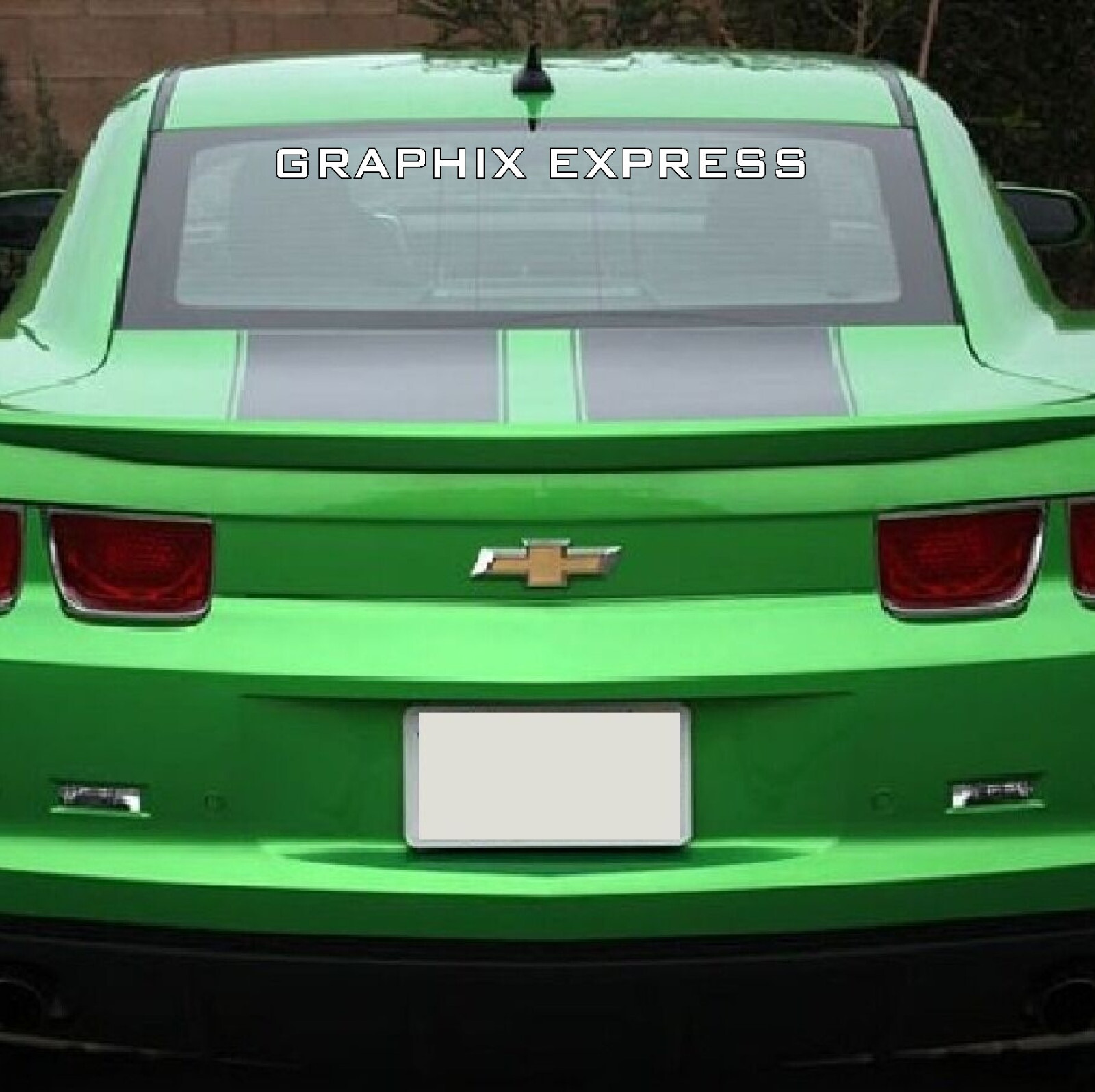 GLOSS BLACK - Camaro RACING STRIPES Rally Decal 2010-2015 Chevy hood trunk