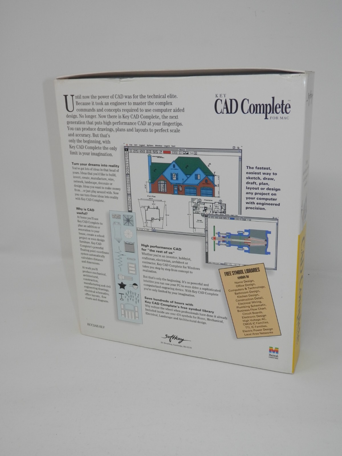 Key CAD Complete for Mac Version 1.5 • 3.5" Floppy Big Box 1994 Vintage Software