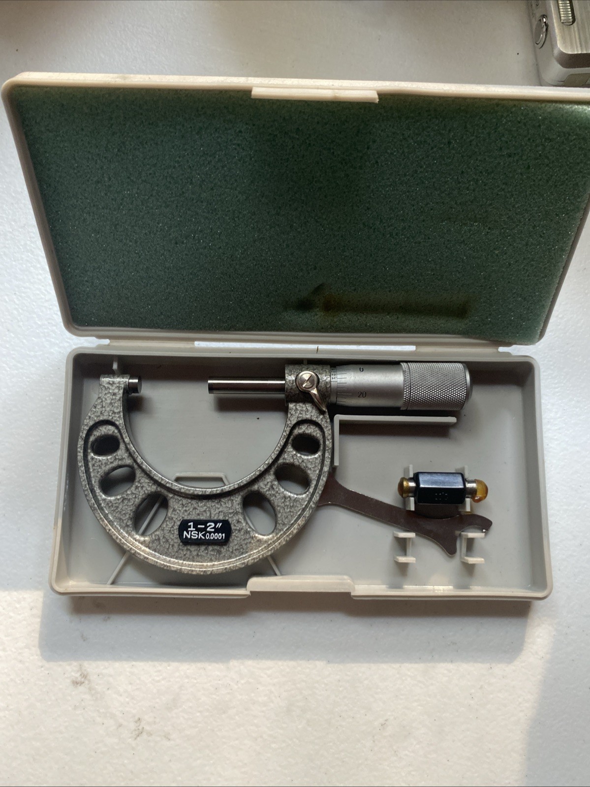 VINTAGE NSK  1-2" MICROMETER MACHINIST/ TOOLMAKER