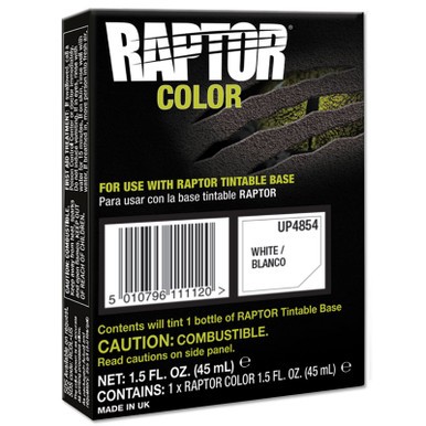 U-POL White, Raptor Bed Liner Tint, 4854