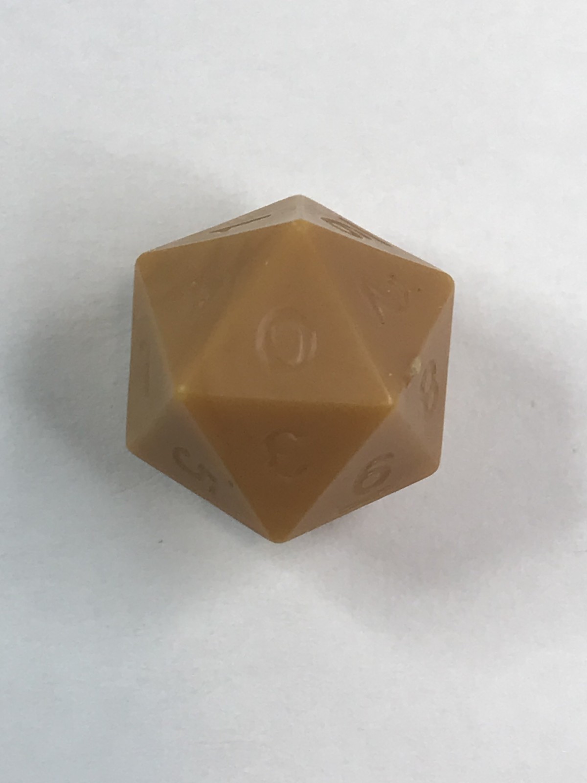 Vintage Mini Gamescience d20 - Tan rpg ad&d dice