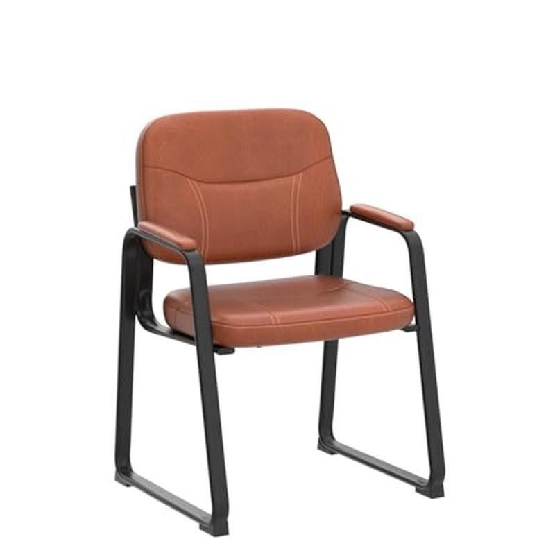 Comfortable Reception Chairs Set 2 Padded Armrest Modern Office Lobby Seating