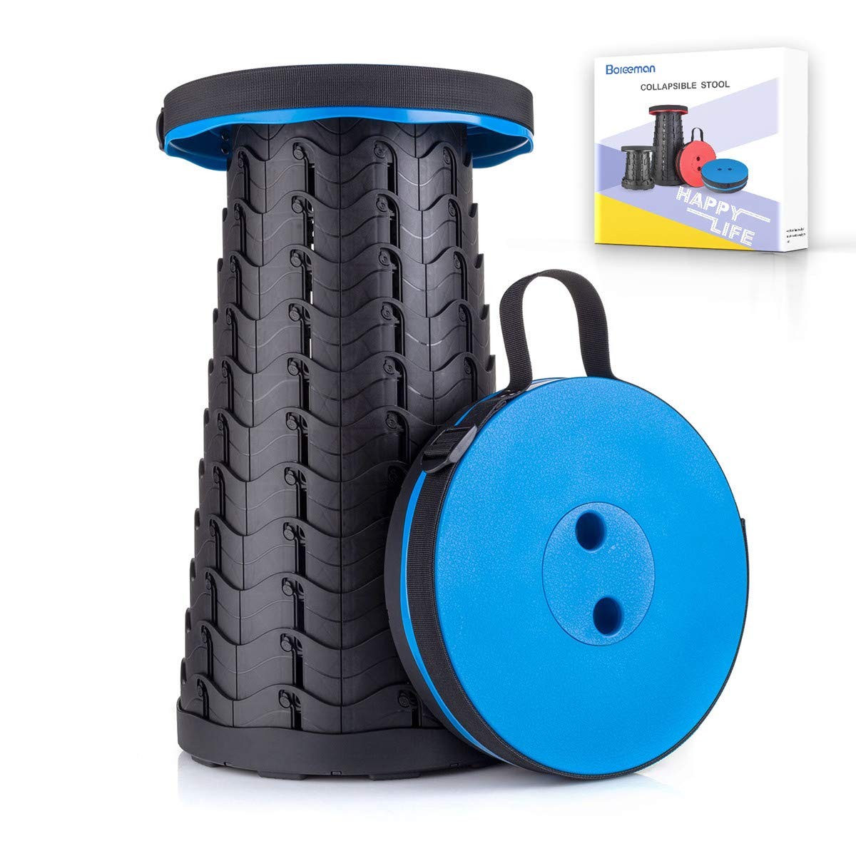 Upgraded Folding Stool Lightweight Yet More Sturdy with Load Capacity 400lbs ...