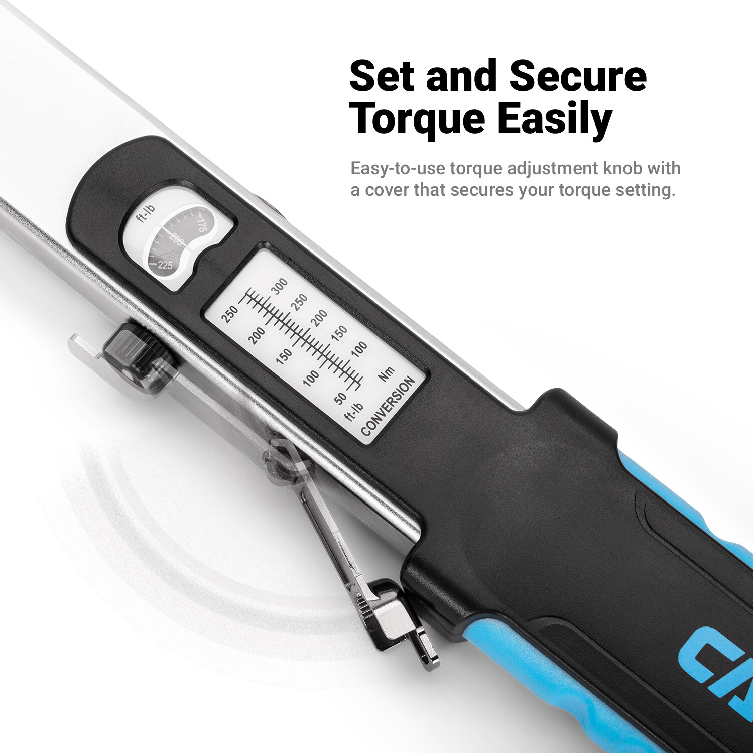 Capri Tools 1/2 in. Drive 50-250 ft/lbs Flex-Head Split Beam Torque Wrench