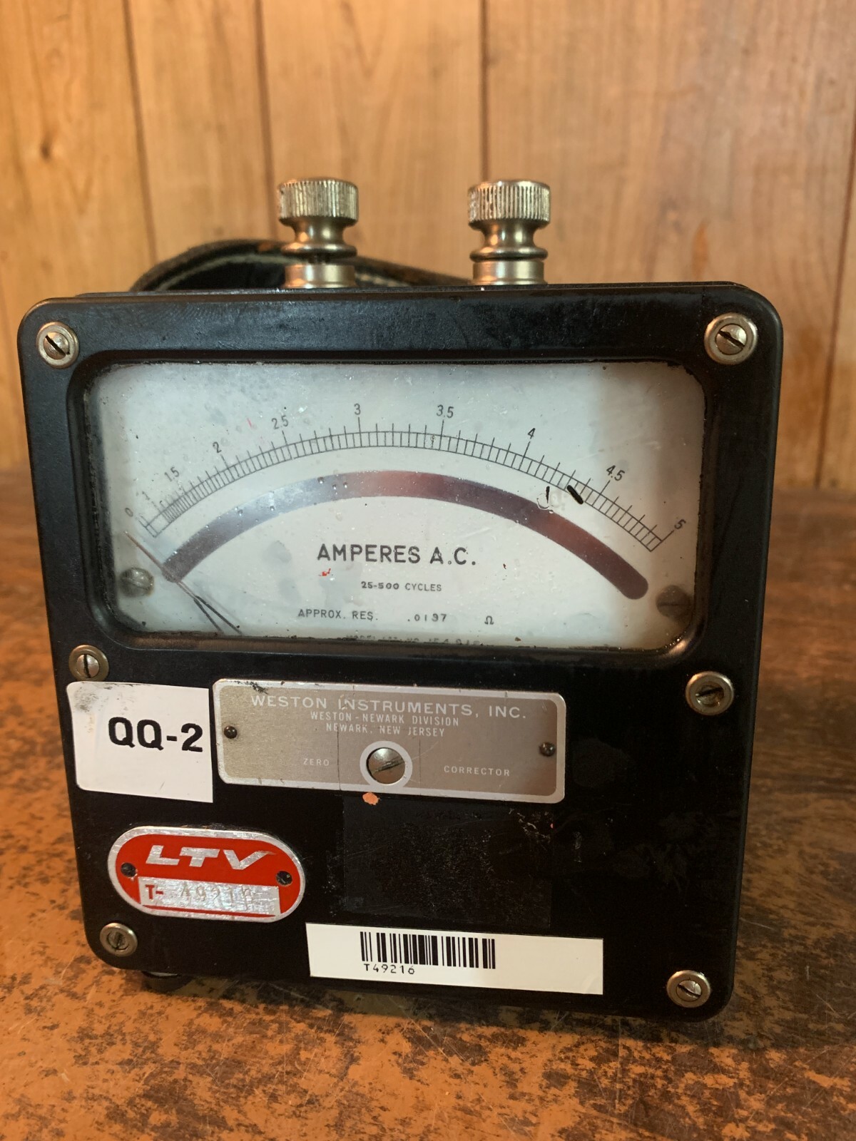 Weston Electrical Equipment Amperes A.C. 25-500 cycles
