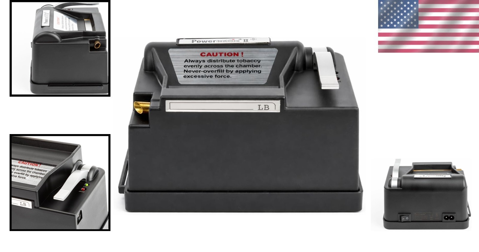 Electric Cigarette Maker - Powermatic II+ with Improved Efficiency & Fewer Jams