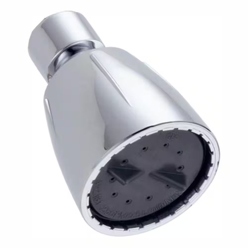 1-Spray Patterns 1.75 GPM 2 In. Wall Mount Fixed Shower Head in Chrome