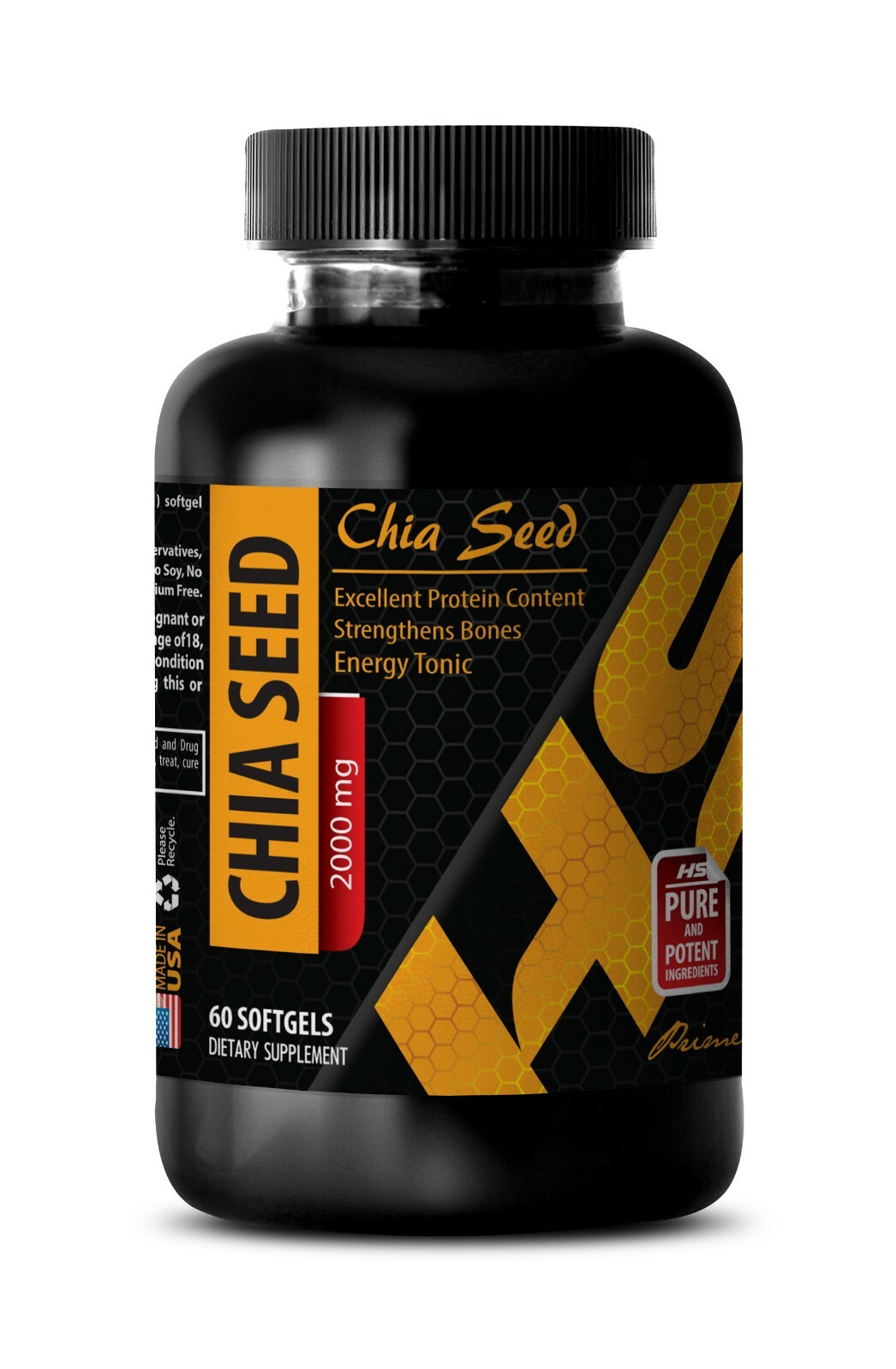 blood sugar support - CHIA SEED OIL - energy boost for women 1 BOTTLE