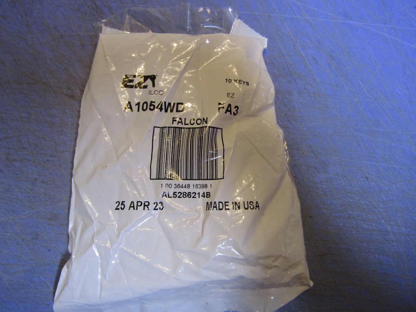 10 – Ilco A 1054WD Key Blanks, 1577G FA3, EZ # FA3 Blank Keys. NEW in bag Nickle
