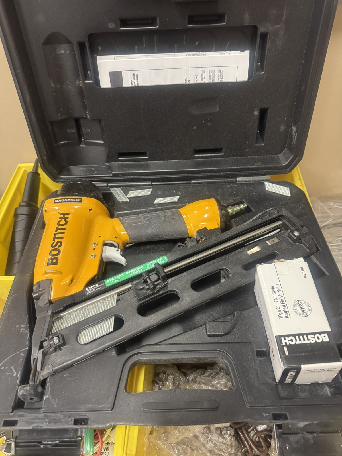 Bostitch Finish Nailer  - With Carry Case And Box Of 2’’ Nails