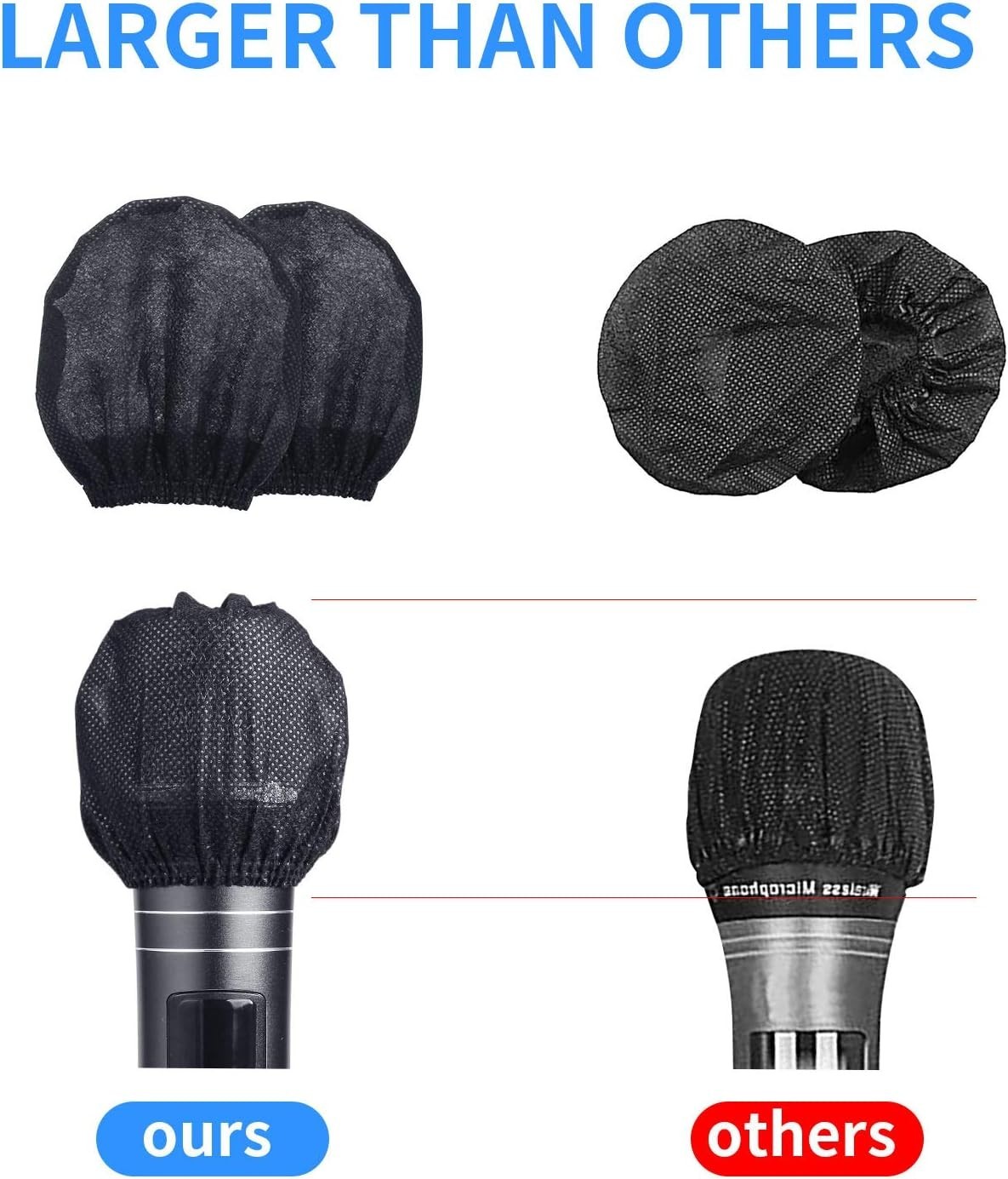 400 Pcs Disposable Microphone Covers - Individually Wrapped